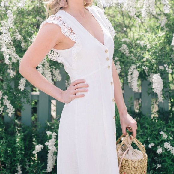 Highline Collective White Linen Dress - Picture 4 of 10